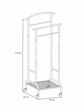 Вешалка для костюма Римини 2М в Губкинском - gubkinskiy.ok-mebel.com | фото 4