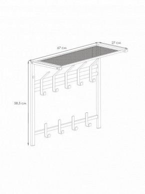 Вешалка-полка Торонто 22 в Губкинском - gubkinskiy.ok-mebel.com | фото 3