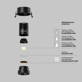 Встраиваемый светильник Maytoni Dip DL115-10W-2.7K-B в Губкинском - gubkinskiy.ok-mebel.com | фото 3