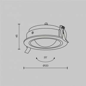 Встраиваемый светильник Maytoni Lens DL105-12W3K-W в Губкинском - gubkinskiy.ok-mebel.com | фото 6