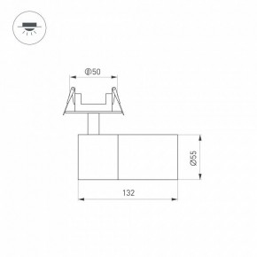 Встраиваемый светильник на штанге Arlight LGD-ARTEMIS-BUILT-FLAP-R55-12W 051796 в Губкинском - gubkinskiy.ok-mebel.com | фото 6