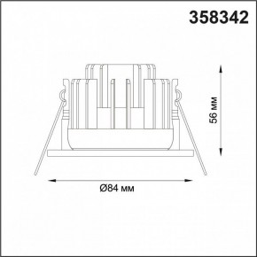 Встраиваемый светильник Novotech Regen 358342 в Губкинском - gubkinskiy.ok-mebel.com | фото 4