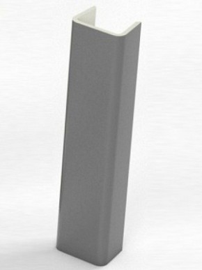 Торцевая заглушка  для цоколя h100 мм (Алюминий, Белый, Черный, Сонома) в Губкинском - gubkinskiy.ok-mebel.com | фото 1