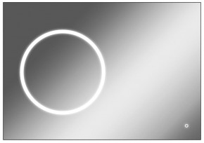 Зеркало Eclipse 100 black с подсветкой Sansa (SE1032Z) в Губкинском - gubkinskiy.ok-mebel.com | фото