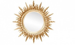 Зеркало круглое золото (1810(1) в Губкинском - gubkinskiy.ok-mebel.com | фото