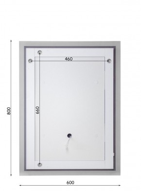 Зеркало Лондон 800х600 с подсветкой Домино (GL7019Z) в Губкинском - gubkinskiy.ok-mebel.com | фото 5